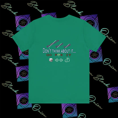 BlackOnion T-Shirt with Workout Motif “Don't Think About It, Go For It!” V4 💪🔥🫵