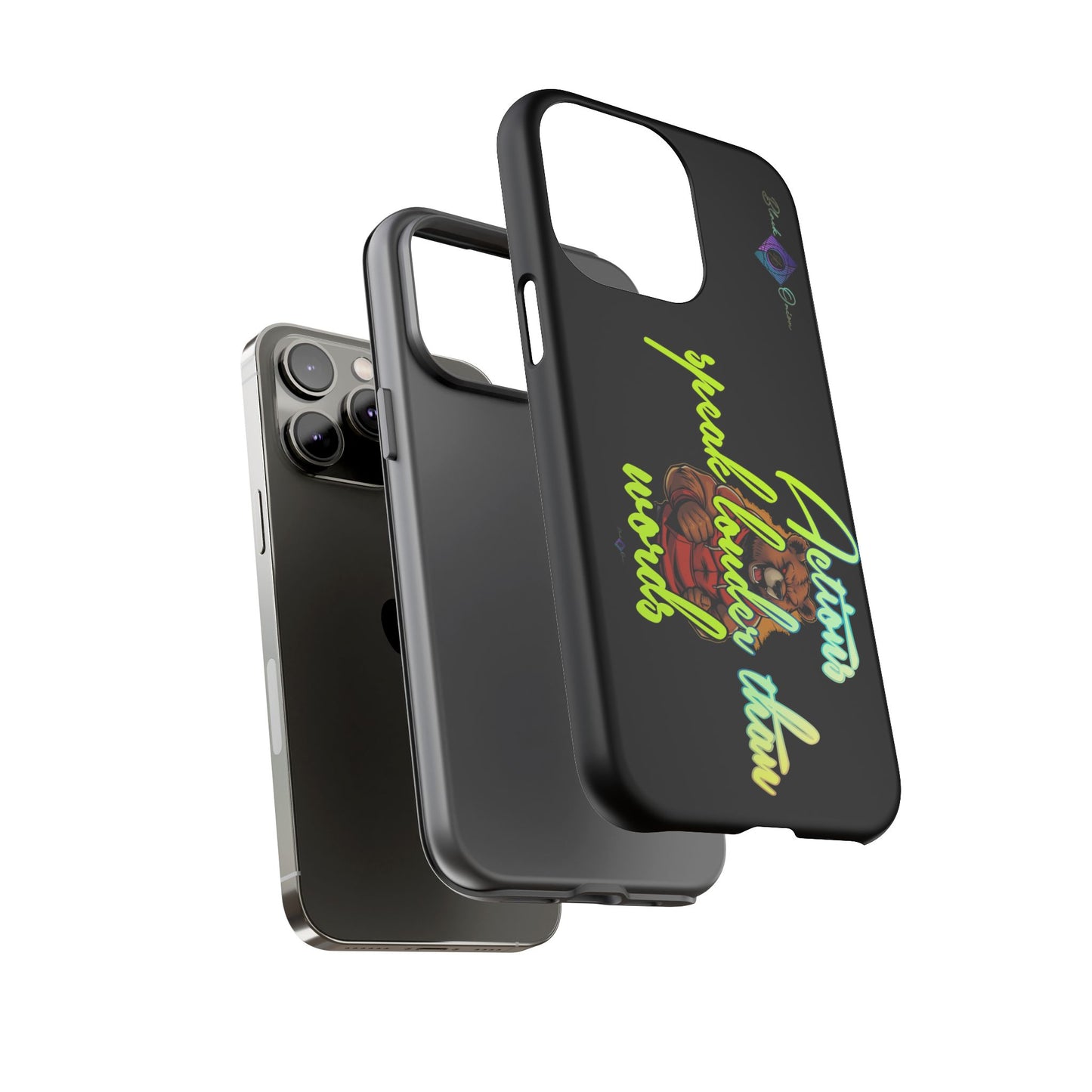 BlackOnion Brand New Phone Case - with Motivational Workout Motif ‘Actions speak lauder ‘💪🔥🫵