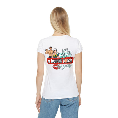BlackOnion Women's Iconic T-Shirt - with Workout Motif “Az igazi férfi”💯🌸💋