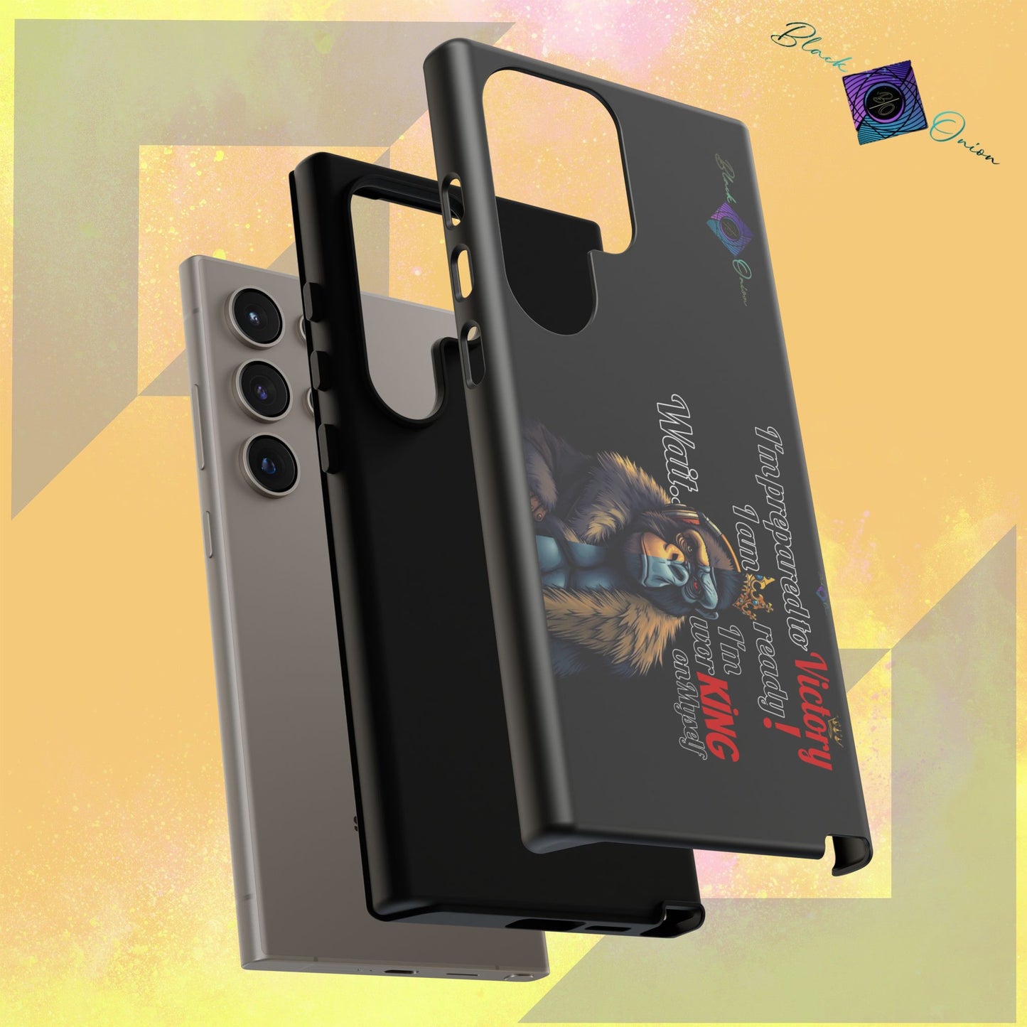 BlackOnion Brand New Phone Case - with Motivational Workout Motif’Victory 👑‘💪🔥🫵