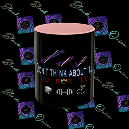 BlackOnion Coffee Mug Serial 2 with Workout Motif ‘Don’t think ‘🫵🔥💪
