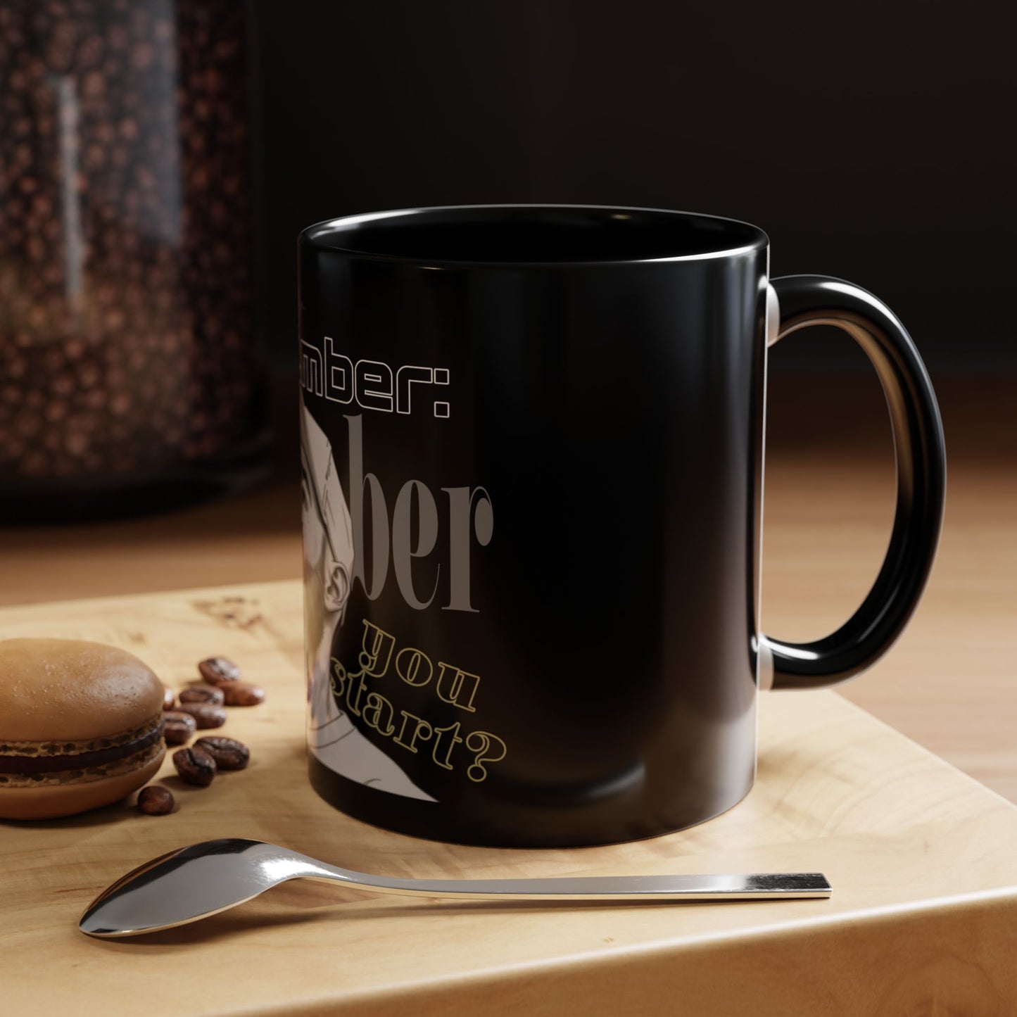 BlackOnion Coffee Mug - 11oz with Workout Motif ‘Remember ’🔥💪🫵