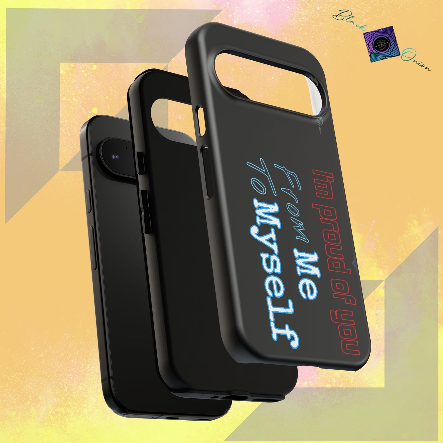 BlackOnion Brand New Phone Case - with Motivational Workout Motif’I’m proud of you ‘💪🔥🫵