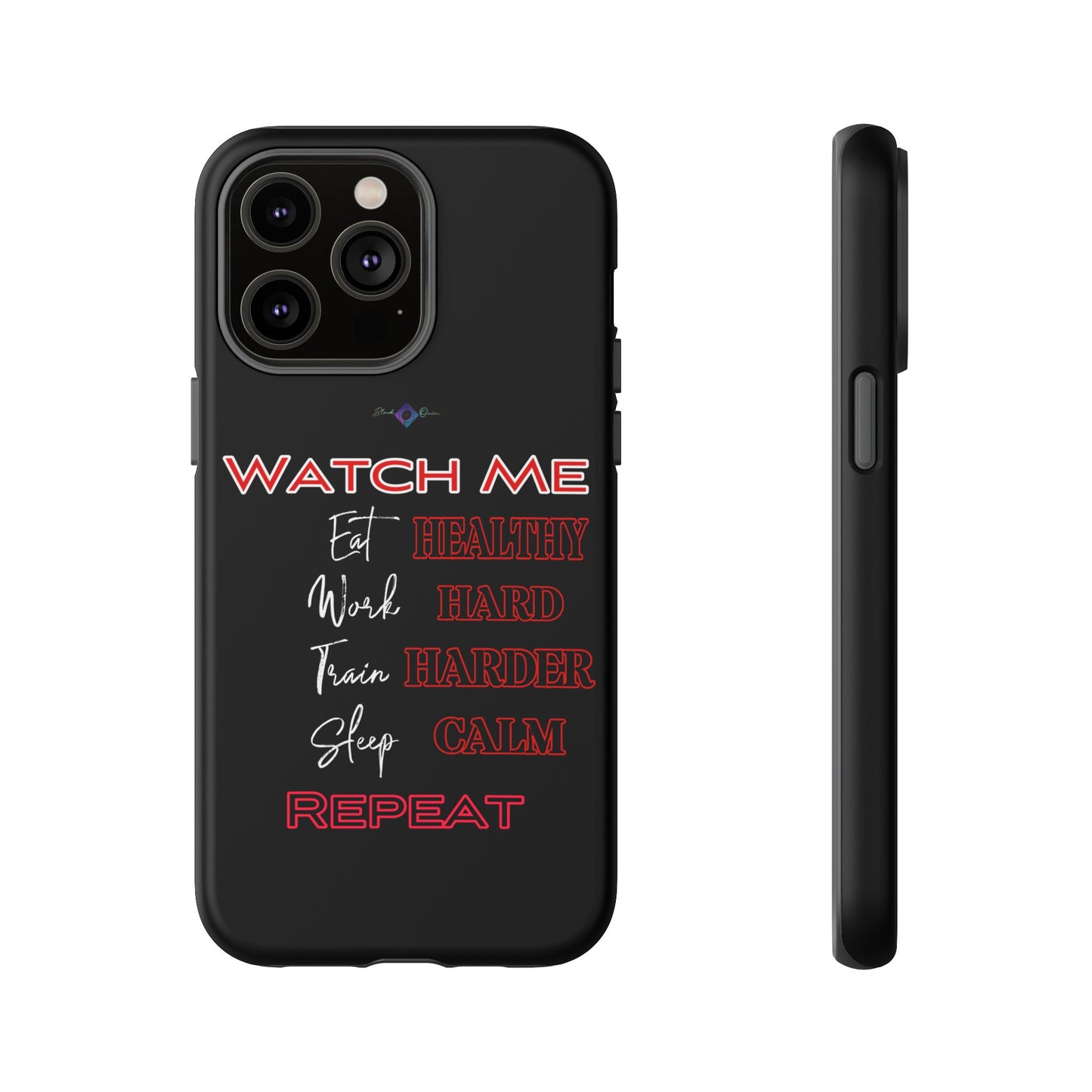 BlackOnion Phone Case -with Motivational Motif  'Watch Me' 💪🔥🫵