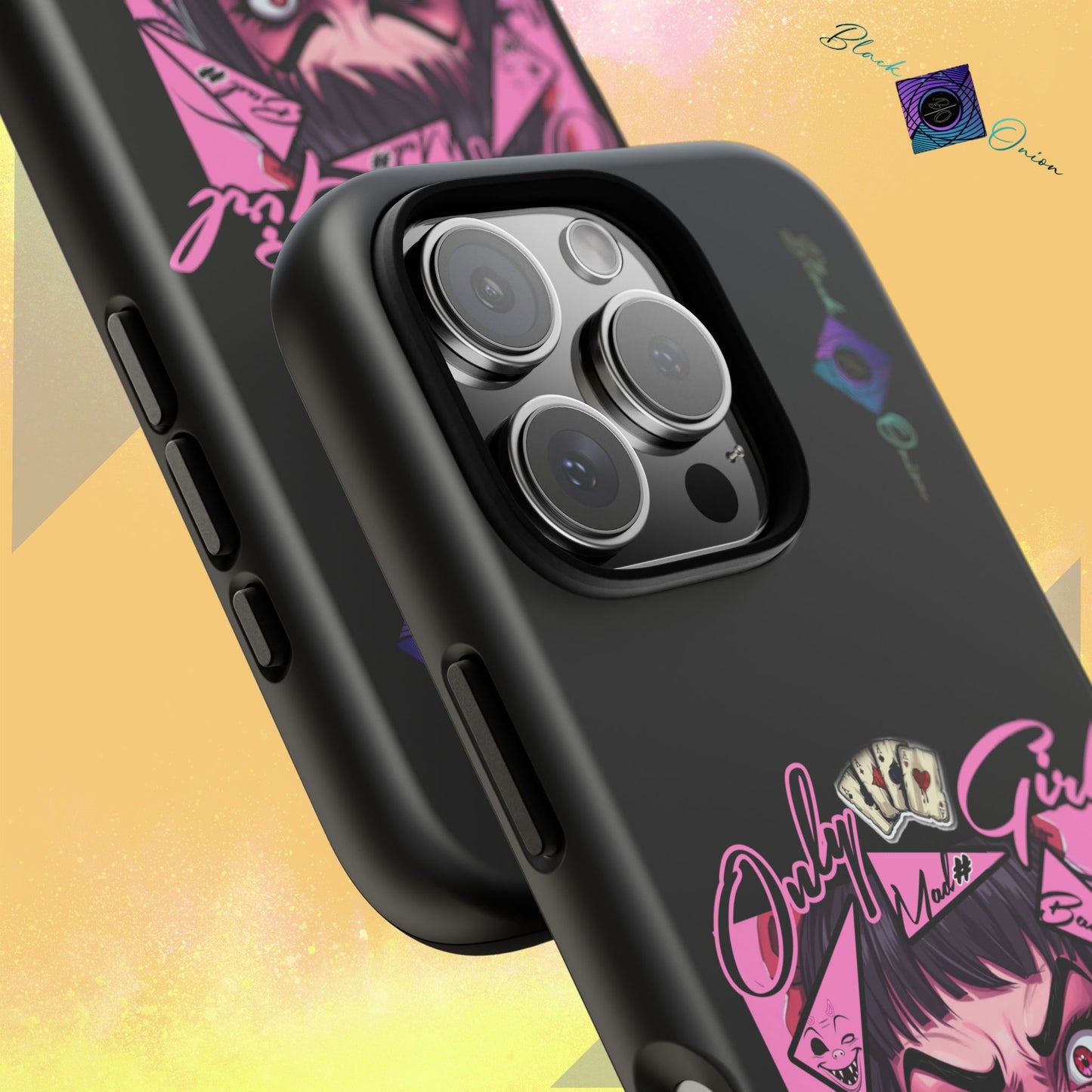 BlackOnion Brand New Phone Case - with Motivational Workout Motif’ Mad Girl💋🌸 ‘🔥🫵