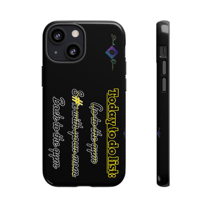BlackOnion Brand New Phone Case - with Motivational Workout Motif’Today to do list ‘💪🔥🫵