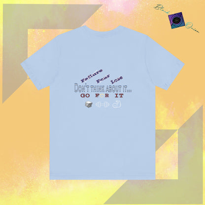 BlackOnion T-Shirt with Workout Motif “Don't Think About It, Go For It!” V4 💪🔥🫵