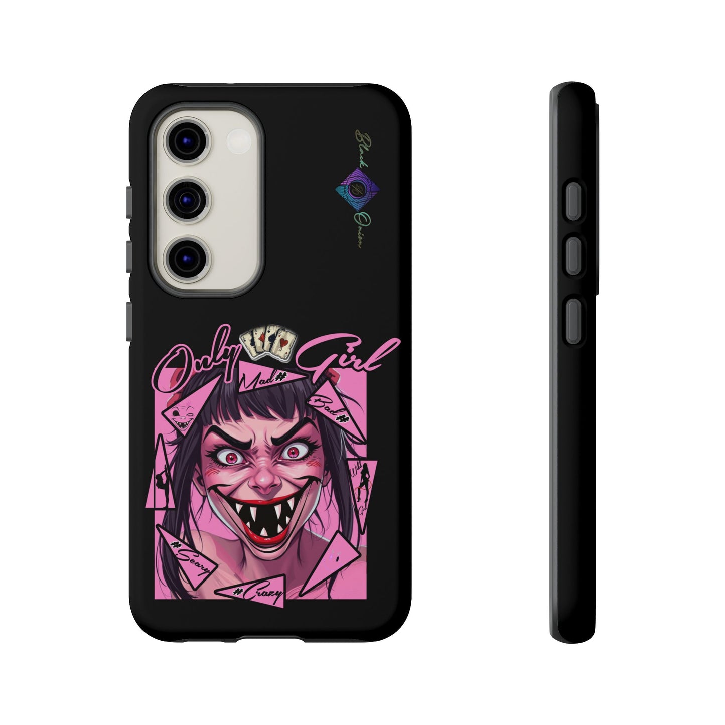 BlackOnion Brand New Phone Case - with Motivational Workout Motif’ Mad Girl💋🌸 ‘🔥🫵
