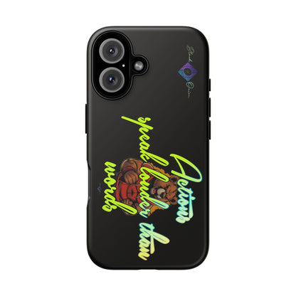 BlackOnion Brand New Phone Case - with Motivational Workout Motif ‘Actions speak lauder ‘💪🔥🫵