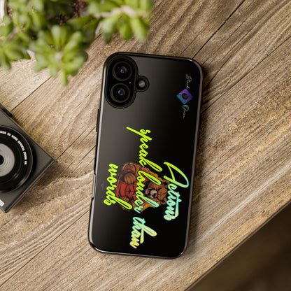 BlackOnion Brand New Phone Case - with Motivational Workout Motif ‘Actions speak lauder ‘💪🔥🫵