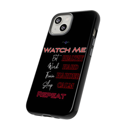 BlackOnion Phone Case -with Motivational Motif  'Watch Me' 💪🔥🫵