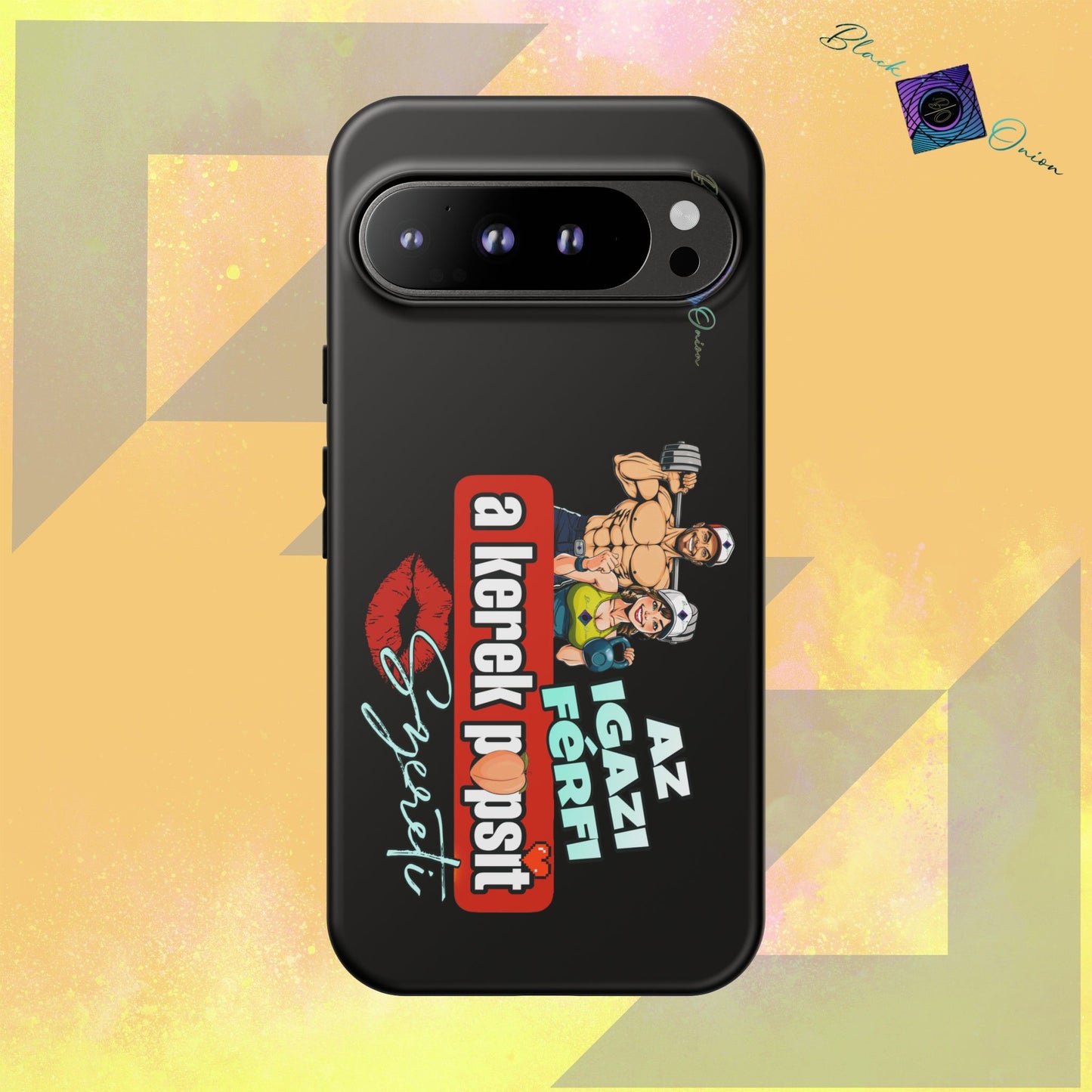 BlackOnion Brand New Phone Case - with Motivational Workout Motif ‘Az igazi férfi ‘💪🔥🫵