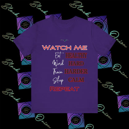 BlackOnion "Watch Me" T-Shirt with Workout Motif V3  💪🔥