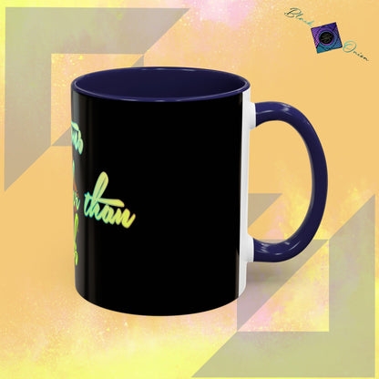 BlackOnion Coffee Mug 2 with Workout Motif ‘Actions speak lauder than words V2’🫵🔥💪