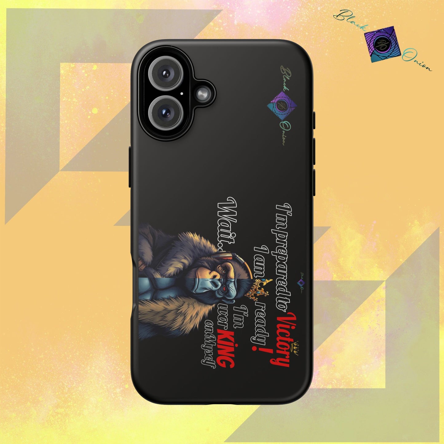 BlackOnion Brand New Phone Case - with Motivational Workout Motif’Victory 👑‘💪🔥🫵