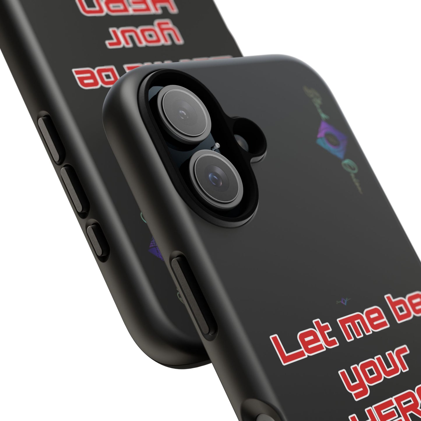 BlackOnion Brand New Phone Case - with Motivational Workout Motif’Let me be your Hero ‘💪🔥🫵