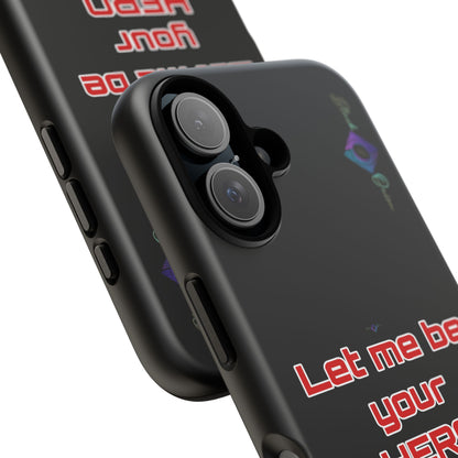 BlackOnion Brand New Phone Case - with Motivational Workout Motif’Let me be your Hero ‘💪🔥🫵