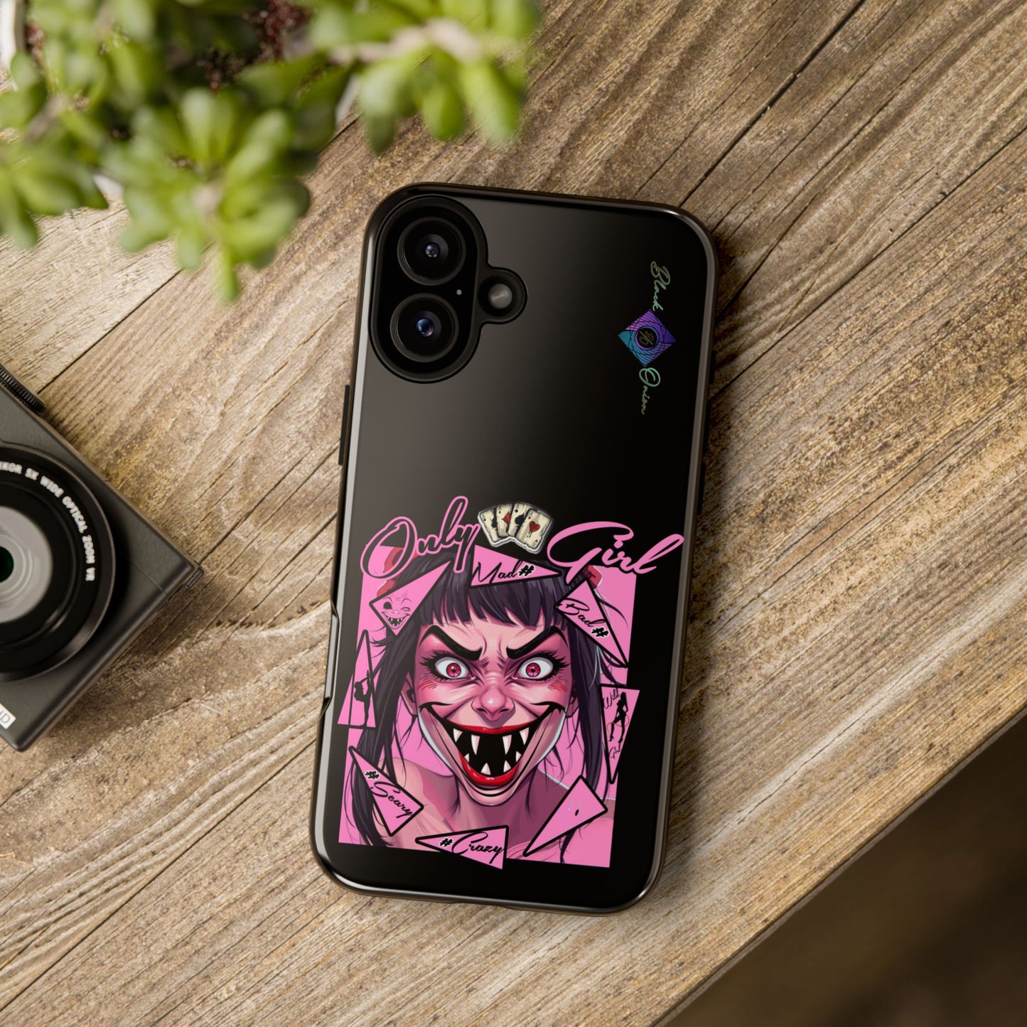 BlackOnion Brand New Phone Case - with Motivational Workout Motif’ Mad Girl💋🌸 ‘🔥🫵