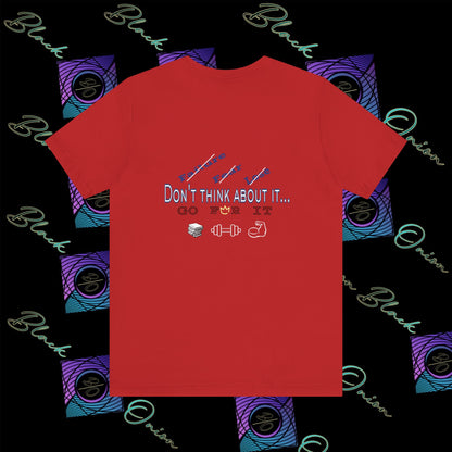 BlackOnion T-Shirt with Workout Motif “Don't Think About It, Go For It!” V4 💪🔥🫵