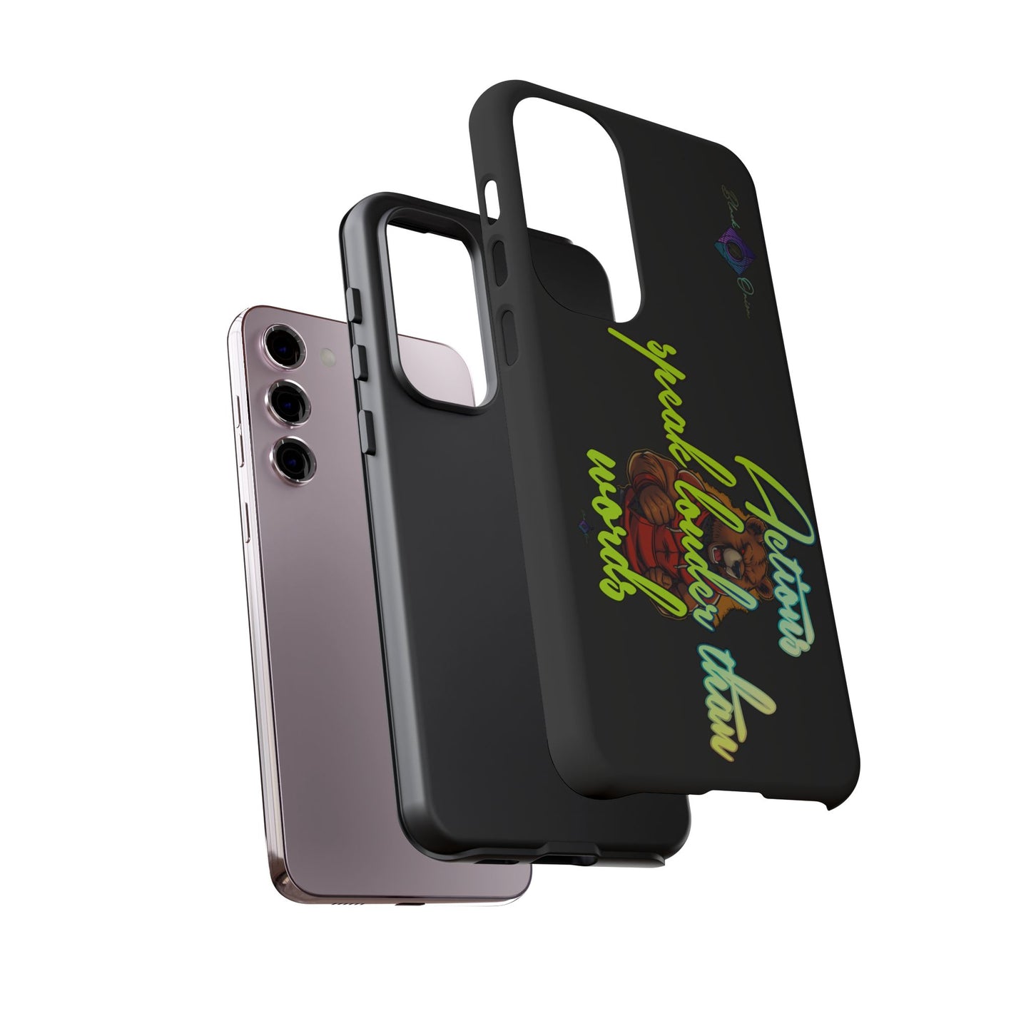 BlackOnion Brand New Phone Case - with Motivational Workout Motif ‘Actions speak lauder ‘💪🔥🫵