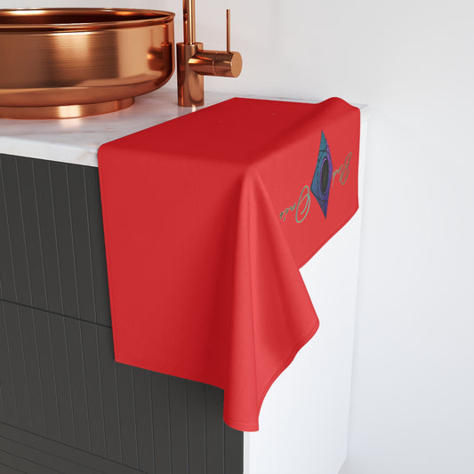 BlackOnion Chic Hand Towel with Stylish BlackOnion Design and Red colour 🔥💪