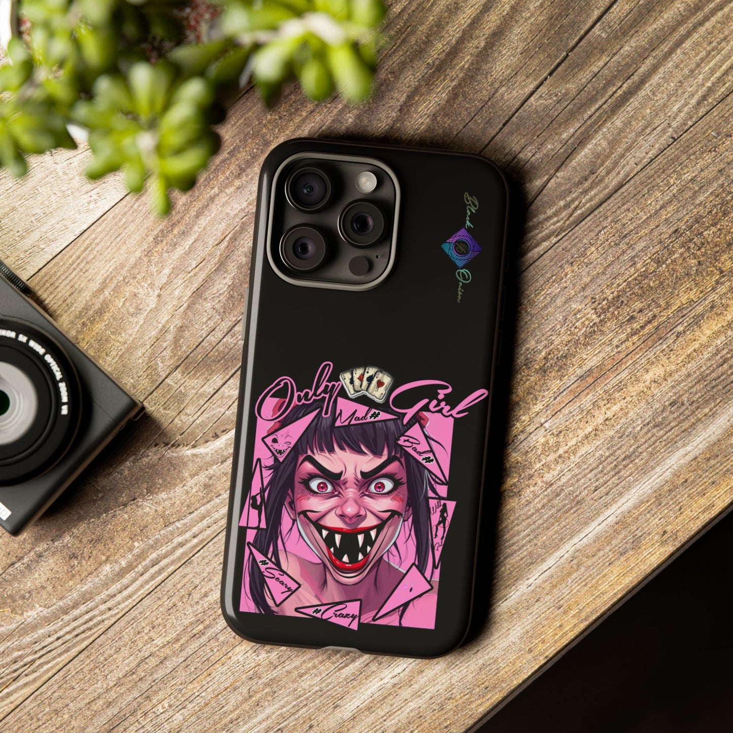 BlackOnion Brand New Phone Case - with Motivational Workout Motif’ Mad Girl💋🌸 ‘🔥🫵