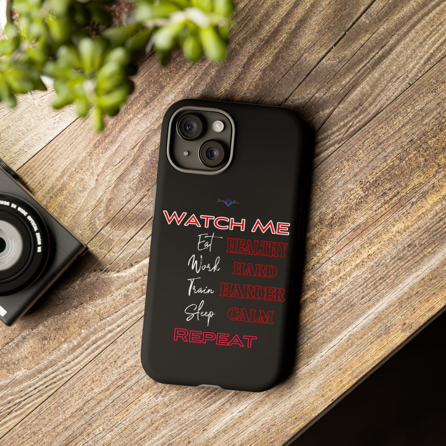BlackOnion Phone Case -with Motivational Motif  'Watch Me' 💪🔥🫵