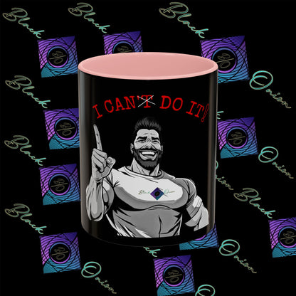 BlackOnion Coffee Mug - 11oz with Workout Motif ‘I Can Do It ’🔥💪🫵