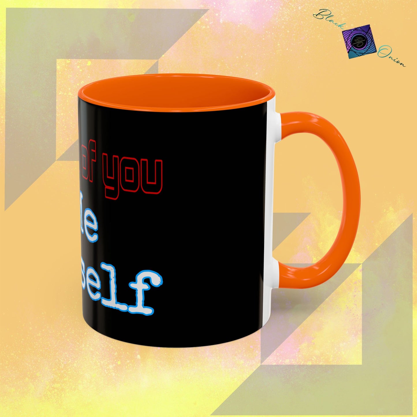 BlackOnion Coffee Mug - 11oz with workout motif ‘I’m proud of you’🔥💪🫵