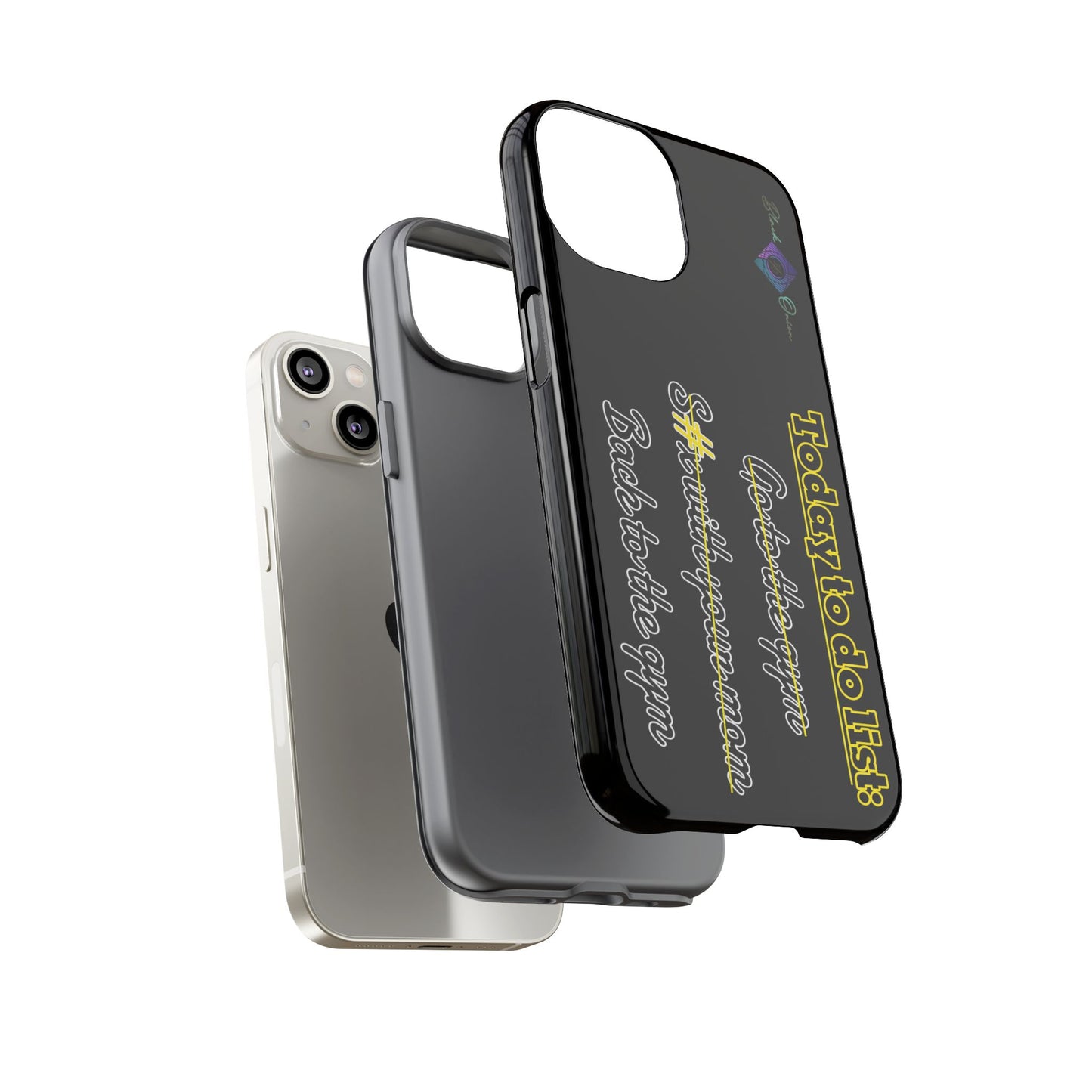 BlackOnion Brand New Phone Case - with Motivational Workout Motif’Today to do list ‘💪🔥🫵