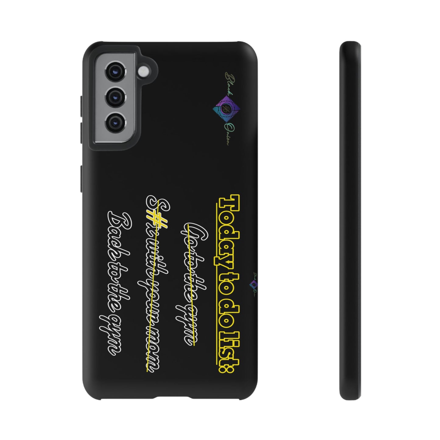 BlackOnion Brand New Phone Case - with Motivational Workout Motif’Today to do list ‘💪🔥🫵