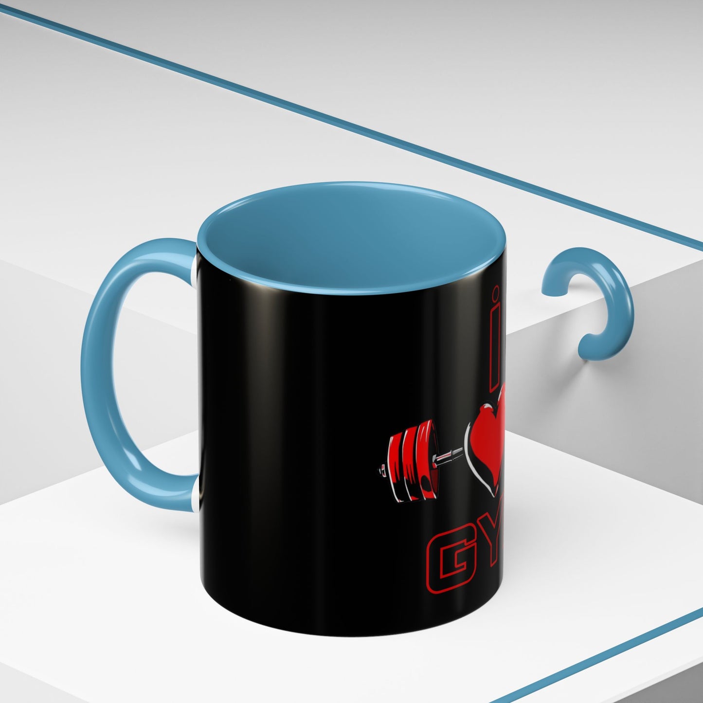 BlackOnion Coffee Mug - 11oz with Workout Motif ‘I Love Gym’🔥💪🫵