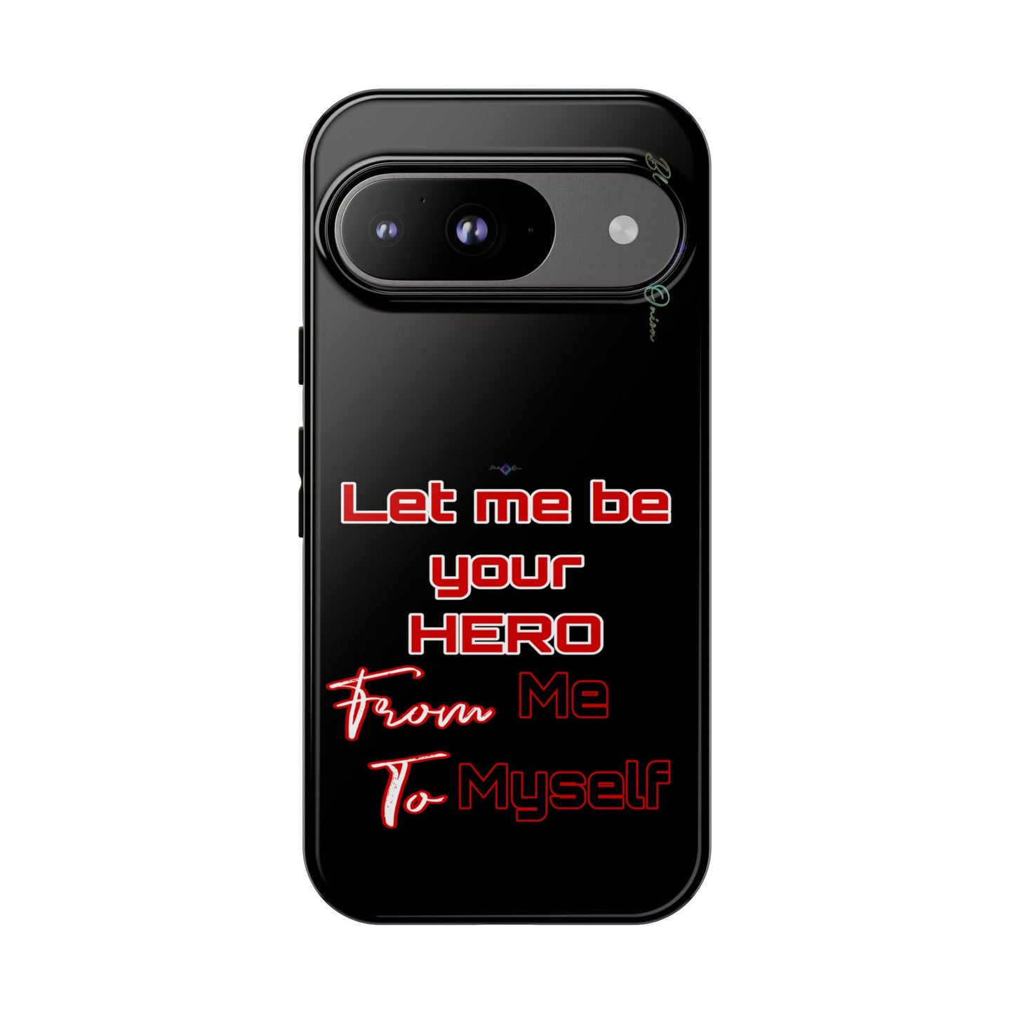 BlackOnion Brand New Phone Case - with Motivational Workout Motif’Let me be your Hero ‘💪🔥🫵