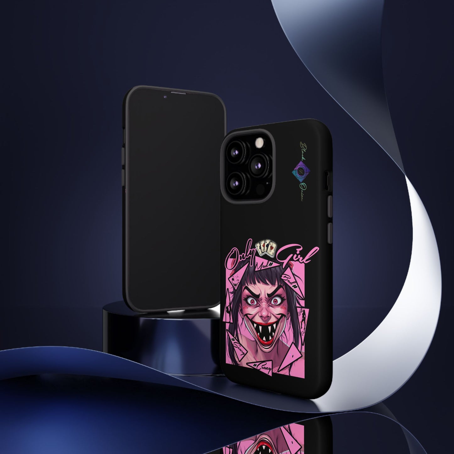 BlackOnion Brand New Phone Case - with Motivational Workout Motif’ Mad Girl💋🌸 ‘🔥🫵