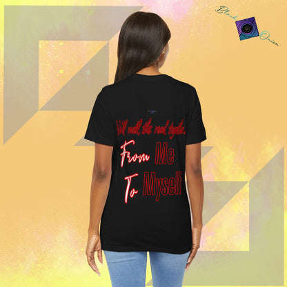 BlackOnion T-Shirt with Workout Motif” We’ll walk this road together, From Me ,To Myself'🔥💪🫵