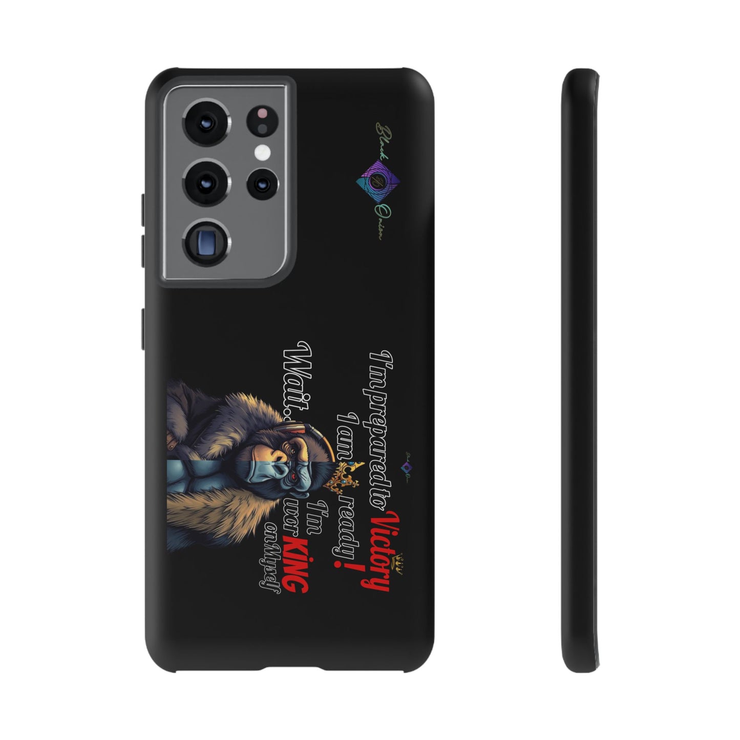 BlackOnion Brand New Phone Case - with Motivational Workout Motif’Victory 👑‘💪🔥🫵