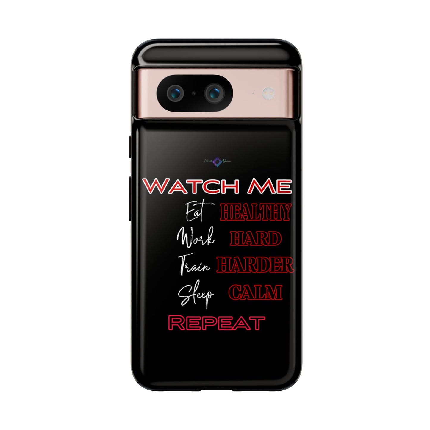 BlackOnion Phone Case -with Motivational Motif  'Watch Me' 💪🔥🫵