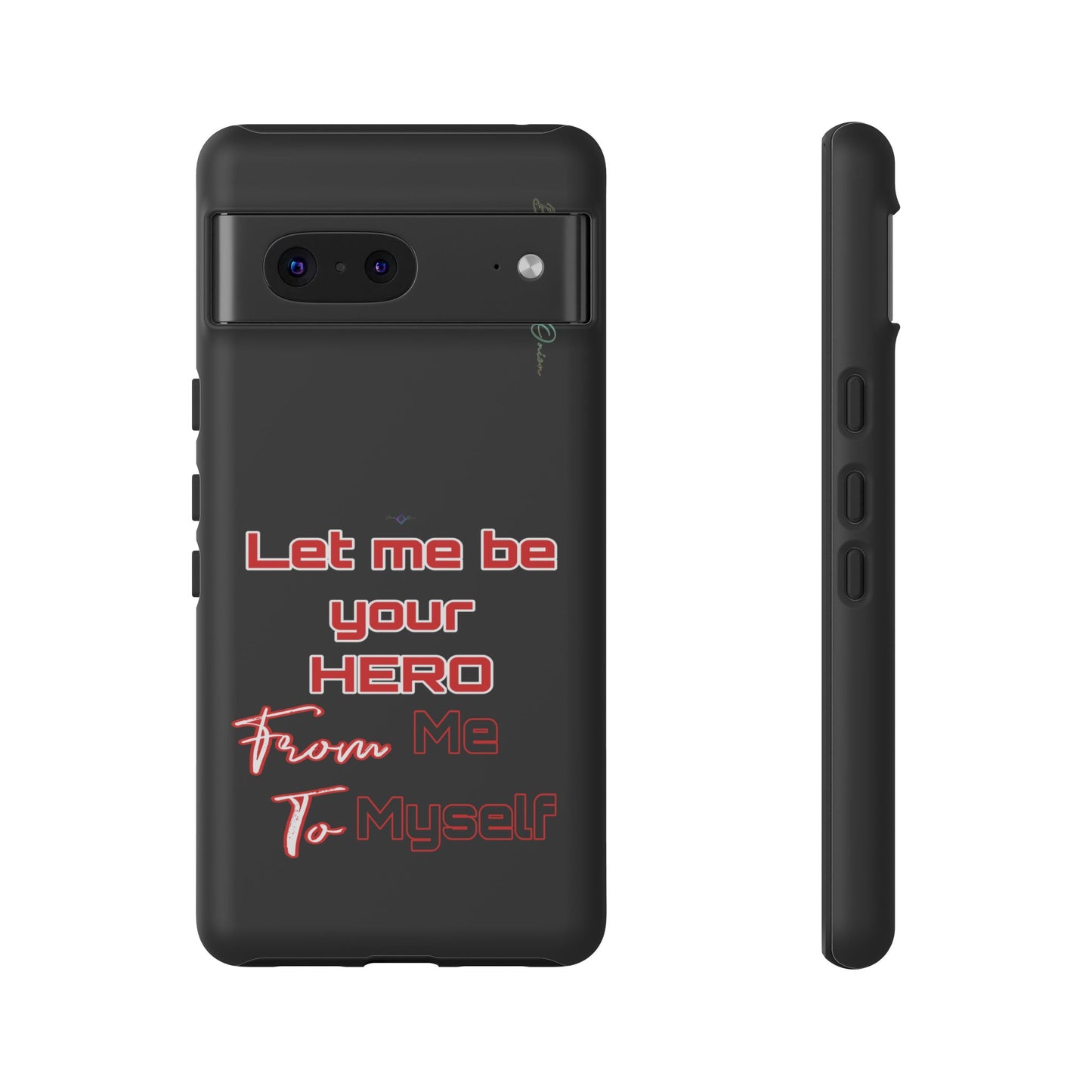 BlackOnion Brand New Phone Case - with Motivational Workout Motif’Let me be your Hero ‘💪🔥🫵
