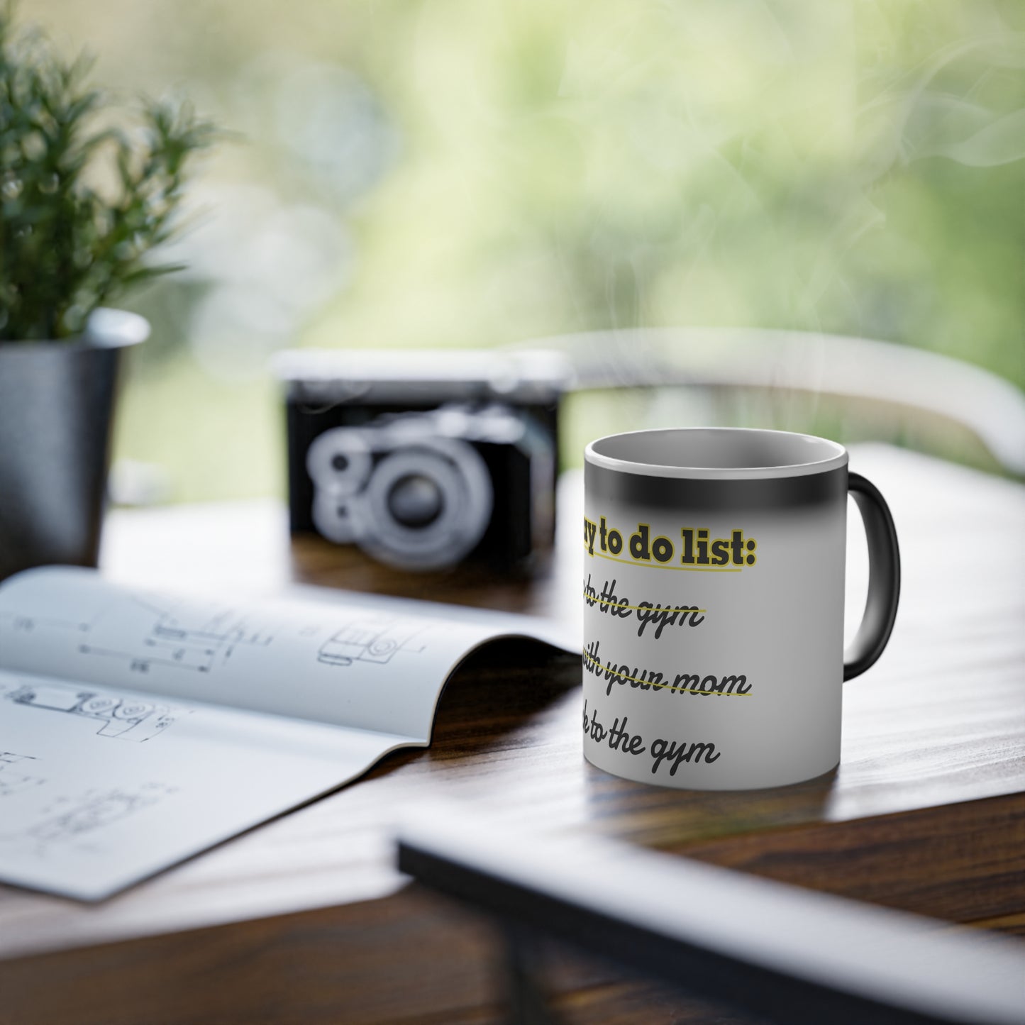 BlackOnion Color Changing Mug with Workout Motif ‘Today To Do List’ 💪🔥🫵