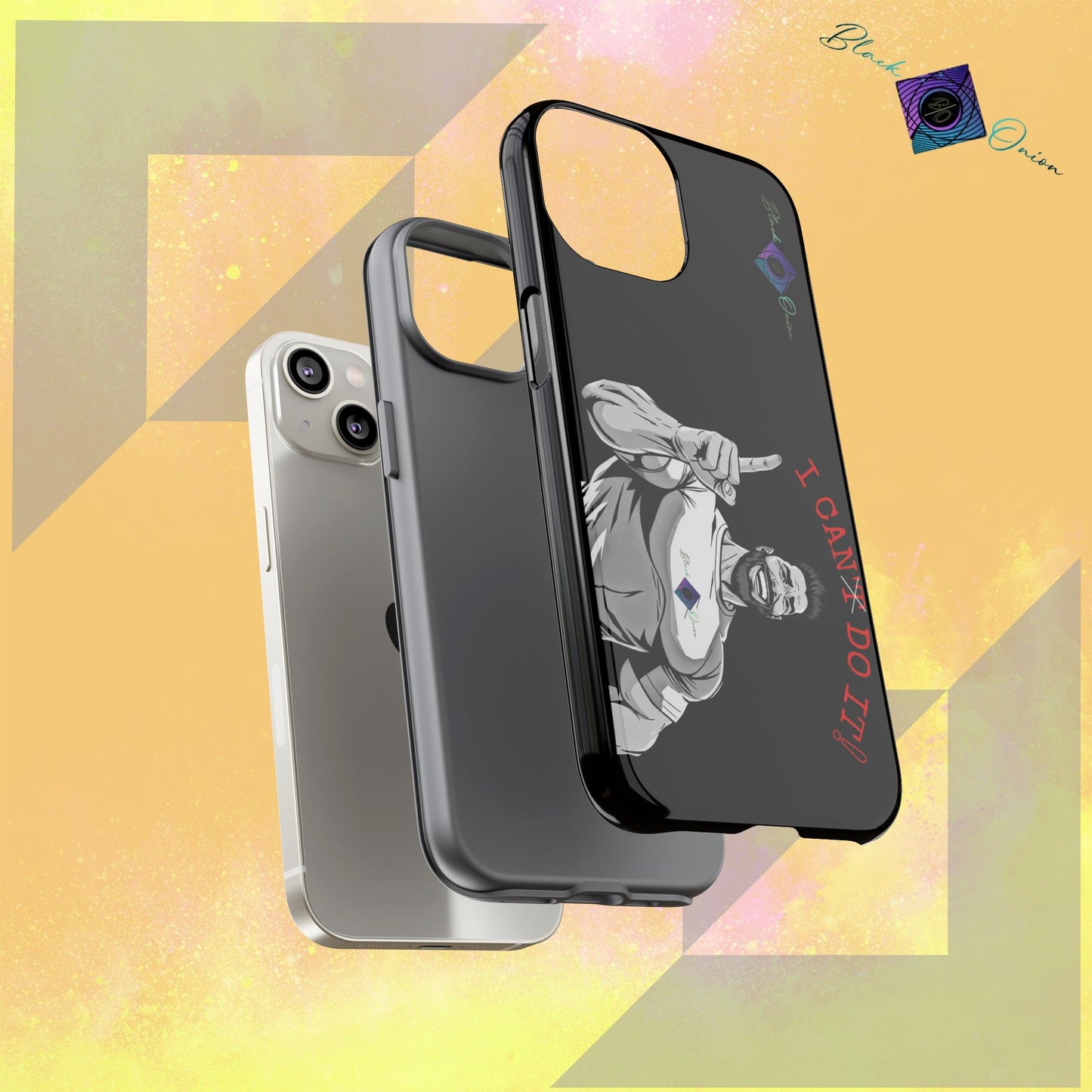 BlackOnion Brand New Phone Case - with Motivational Workout Motif’I Can Do It ‘💪🔥🫵