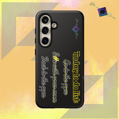 BlackOnion Brand New Phone Case - with Motivational Workout Motif’Today to do list ‘💪🔥🫵