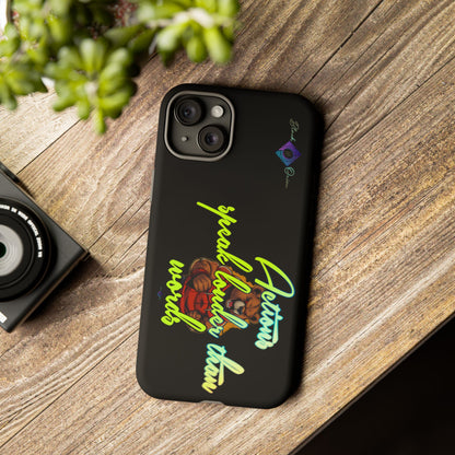 BlackOnion Brand New Phone Case - with Motivational Workout Motif ‘Actions speak lauder ‘💪🔥🫵
