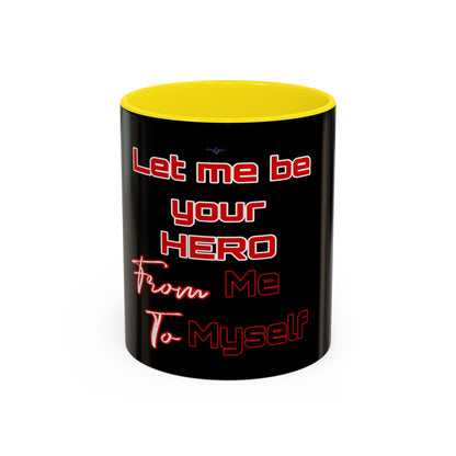 BlackOnion Coffee Mug - 11oz with Workout Motif ‘Let me be your Hero’🔥💪🫵