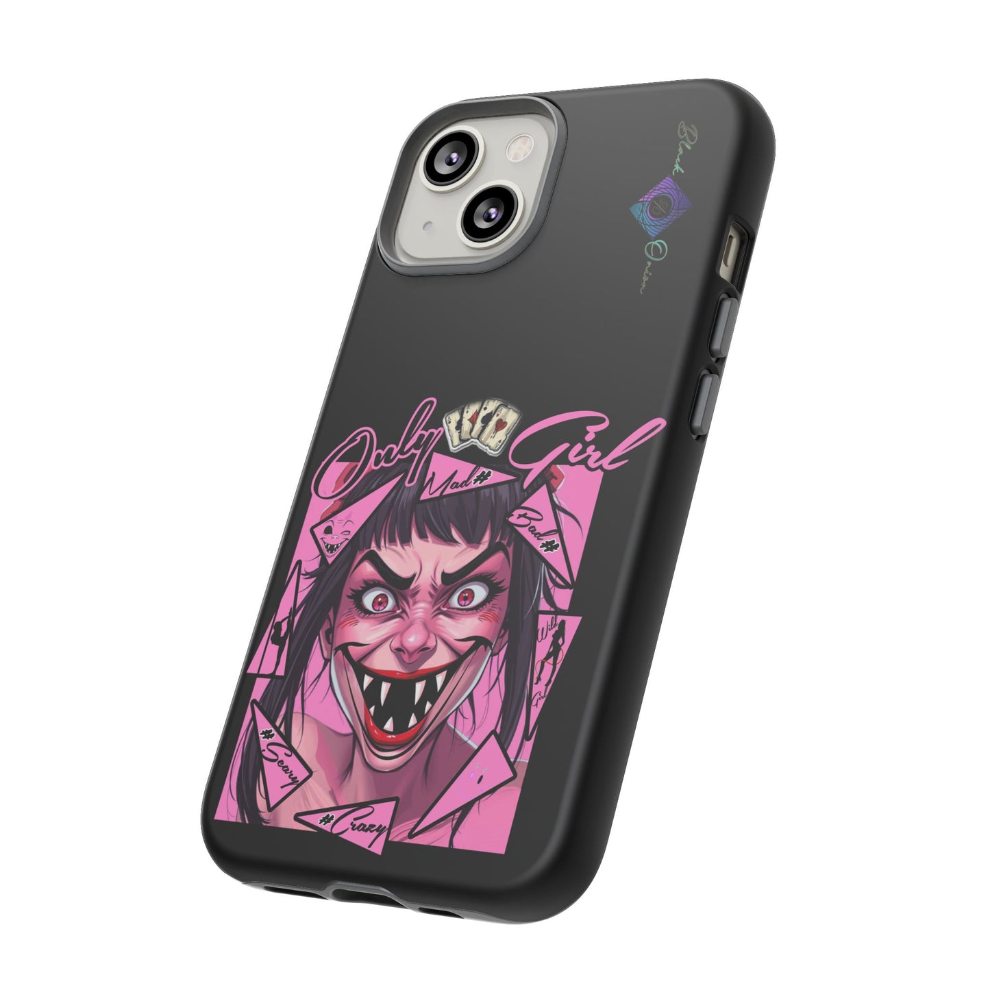 BlackOnion Brand New Phone Case - with Motivational Workout Motif’ Mad Girl💋🌸 ‘🔥🫵