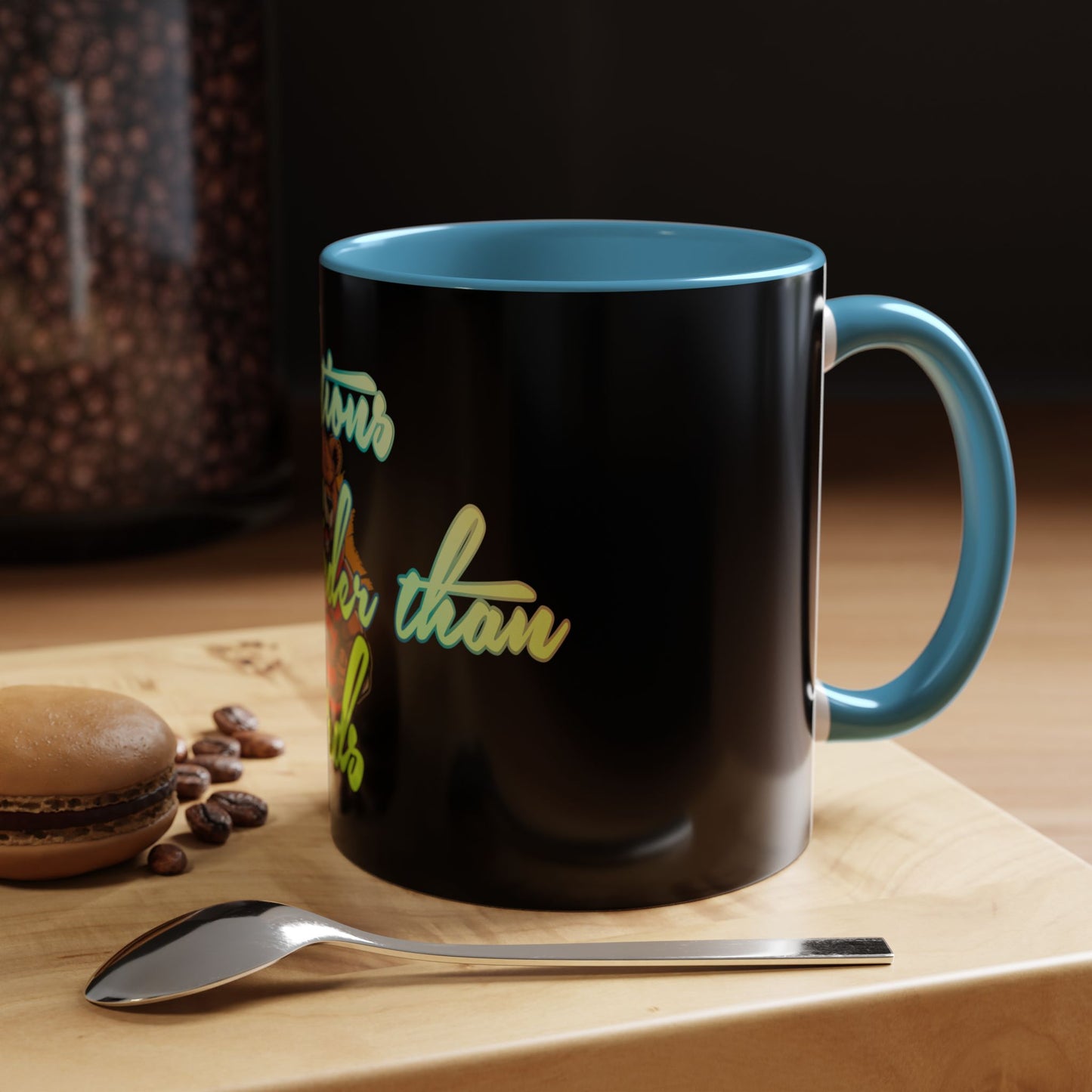 BlackOnion Coffee Mug 2 with Workout Motif ‘Actions speak lauder than words V2’🫵🔥💪
