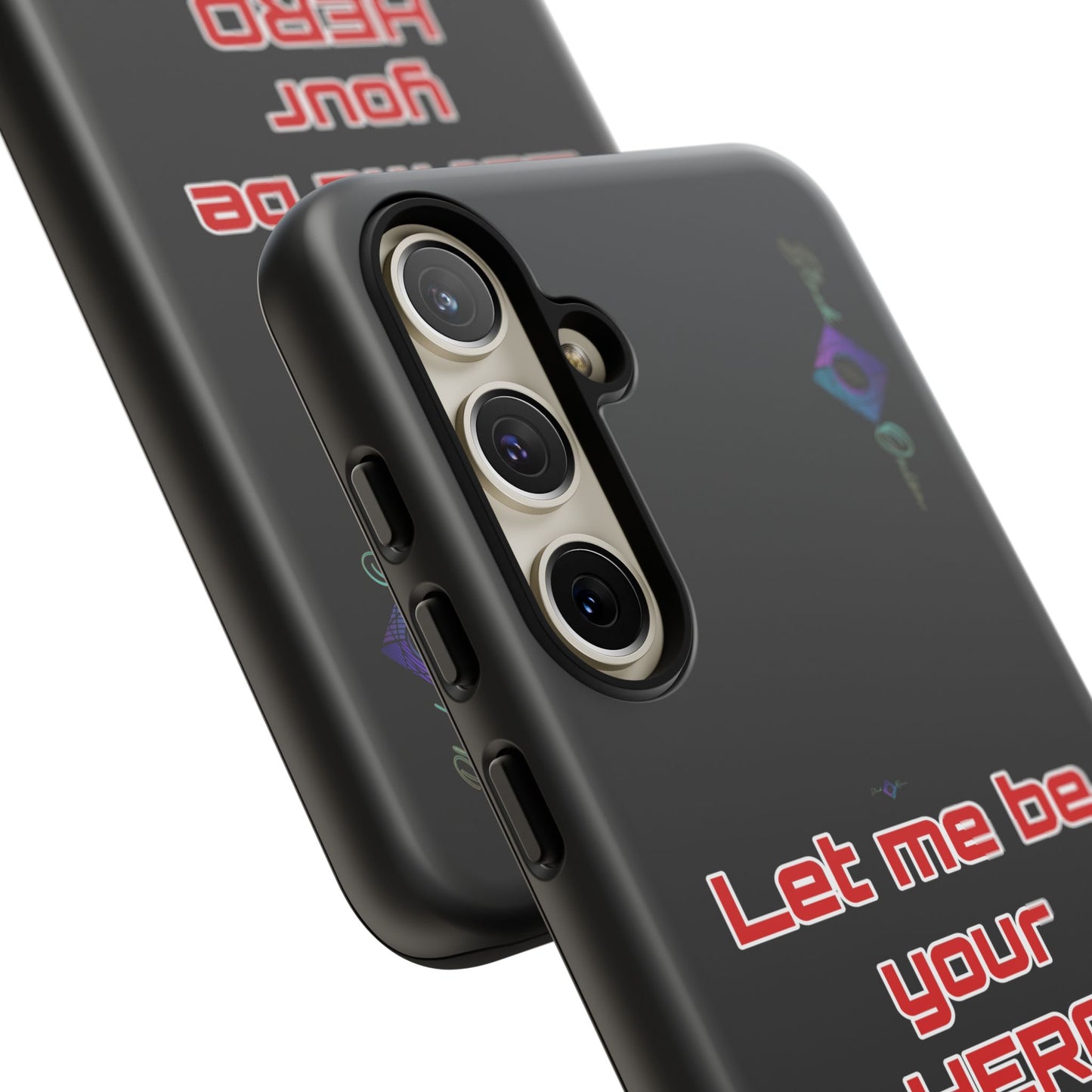 BlackOnion Brand New Phone Case - with Motivational Workout Motif’Let me be your Hero ‘💪🔥🫵