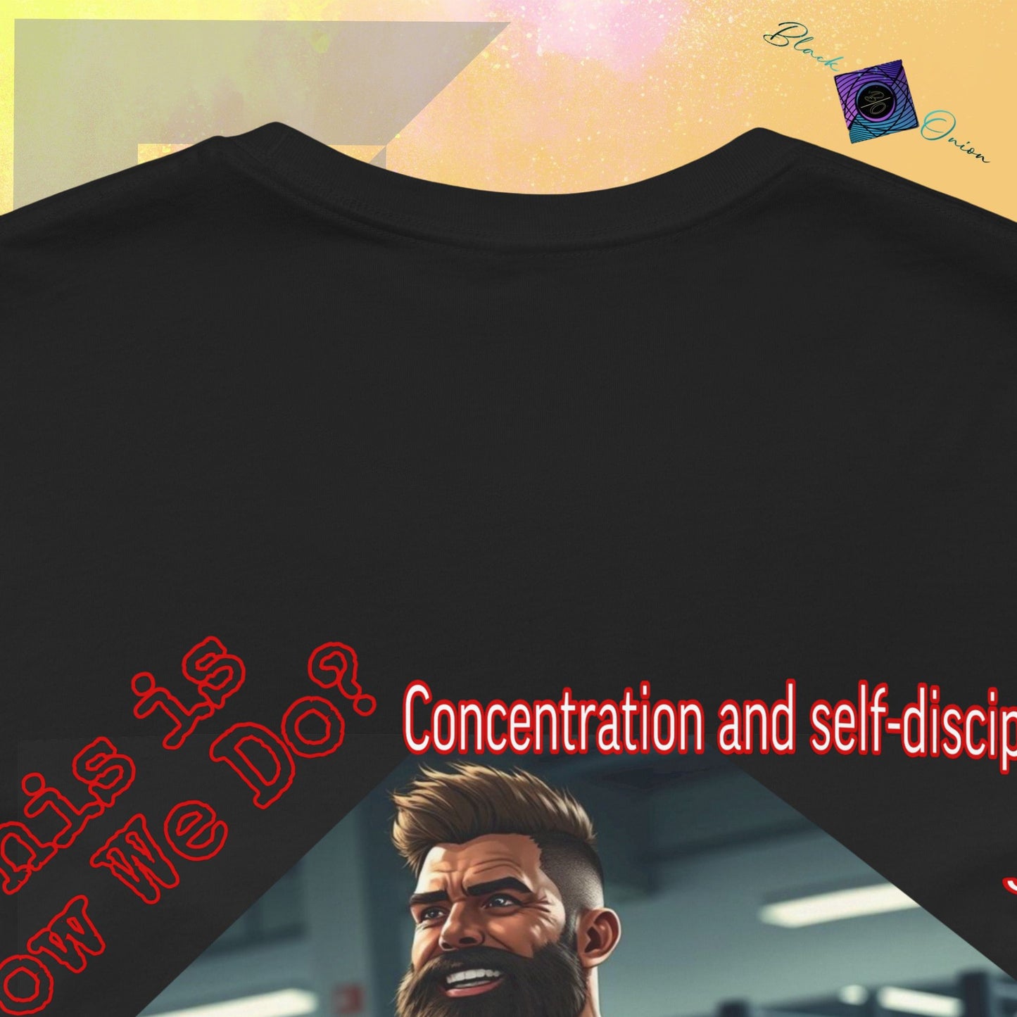 BlackOnion T-shirt with Workout Motif “Unstoppable “💪🔥🫵