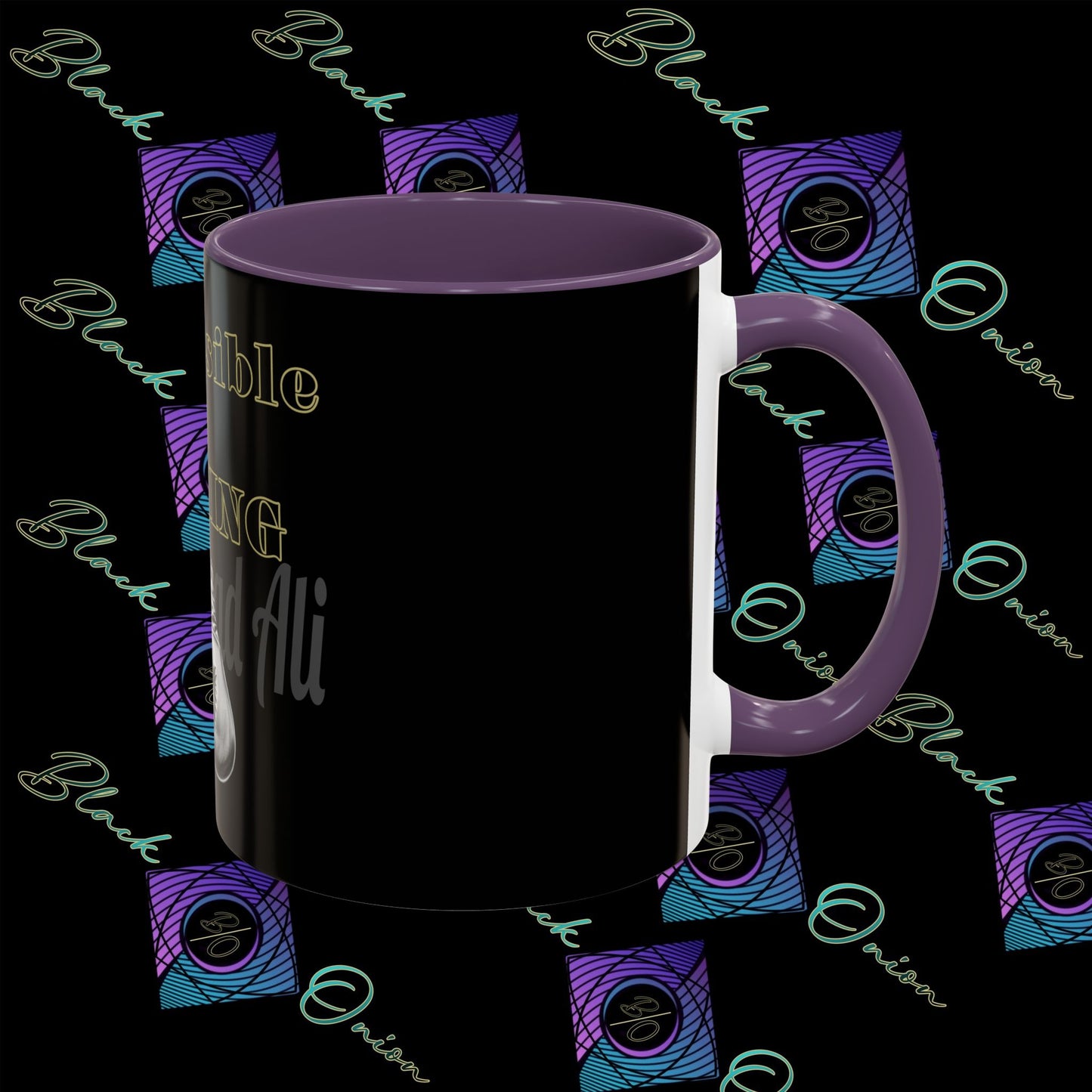 BlackOnion Coffee Mug - 11oz with Workout Motif ‘Impossible is nothing’🔥💪🫵