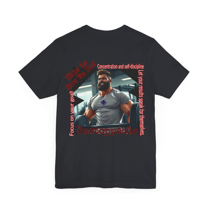 BlackOnion T-Shirt with Workout Motif “Unstoppable “💪🔥🫵