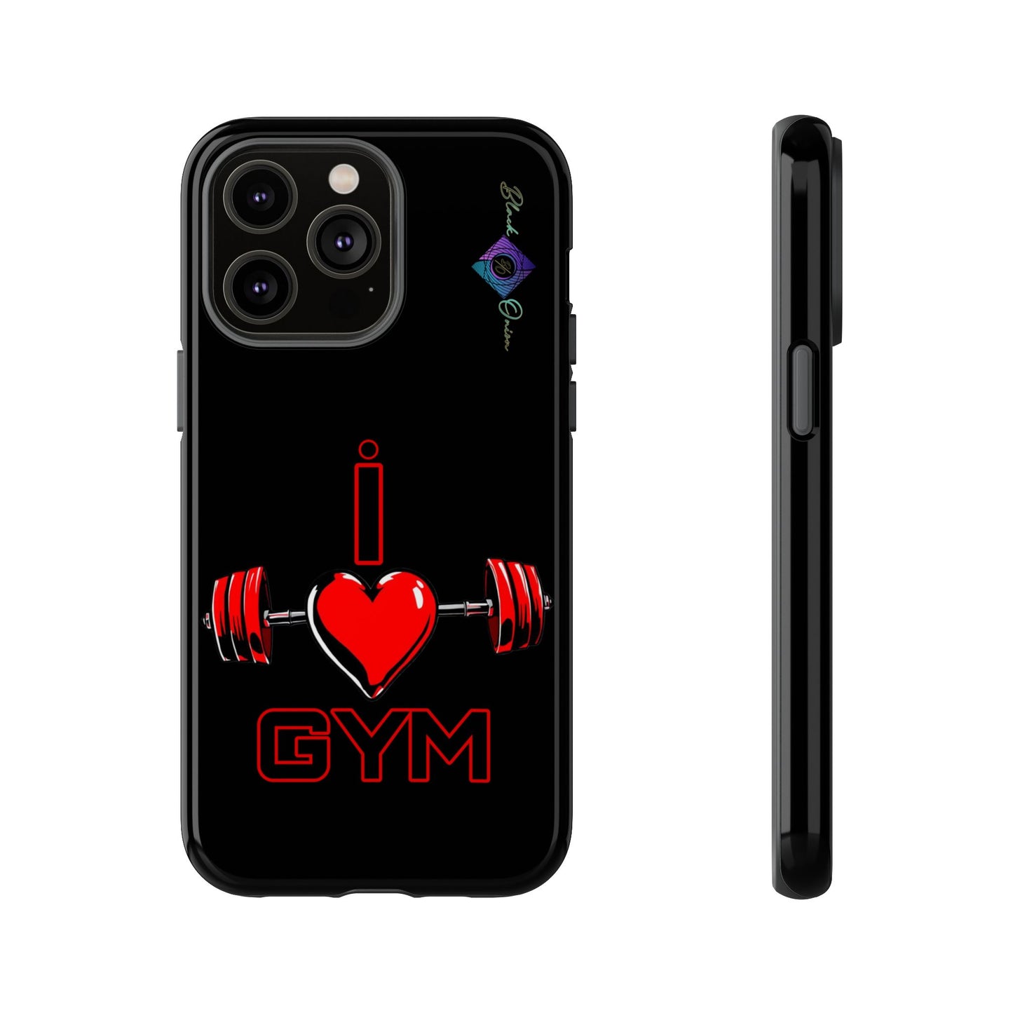 BlackOnion Brand New Phone Case - with Motivational Workout Motif’I Love Gym ‘💪🔥🫵